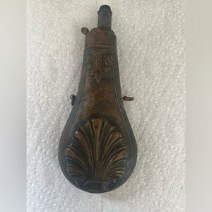 Civil War Era Copper and Brass Vintage Powder Flask